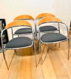 Vintage Italiaanse Efezeta-stoelen, jaren 80, set van 4, Ophalen of Verzenden, Zo goed als nieuw, Vier
