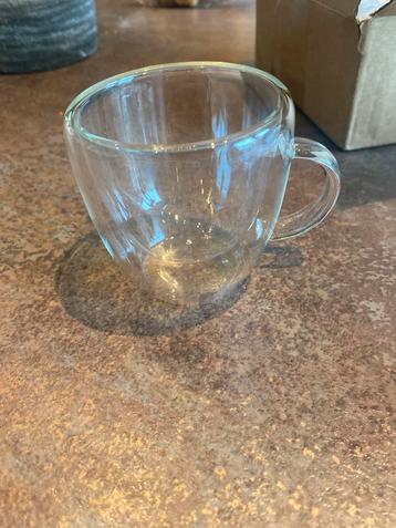 6 Dubbelwandige Koffie/Thee Kopjes - 85ml beschikbaar voor biedingen