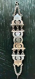 Antieke zilveren boekslot armband (925 zilver), Gebruikt, Ophalen of Verzenden, Met bedels of kralen, Zilver