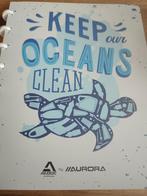 Notitieboek, schrift, A5, ringband, keep our oceans clean, Diversen, Nieuw, Ophalen of Verzenden