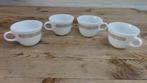 4 grote vintage Pyrex koppen, bruine bloemen, Corning U.S.A., Huis en Inrichting, Keuken | Servies, Overige materialen, Ophalen of Verzenden
