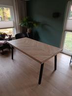 Eettafel WOOOD visgraat, Huis en Inrichting, Tafels | Eettafels, Ophalen, Gebruikt, 50 tot 100 cm, 150 tot 200 cm