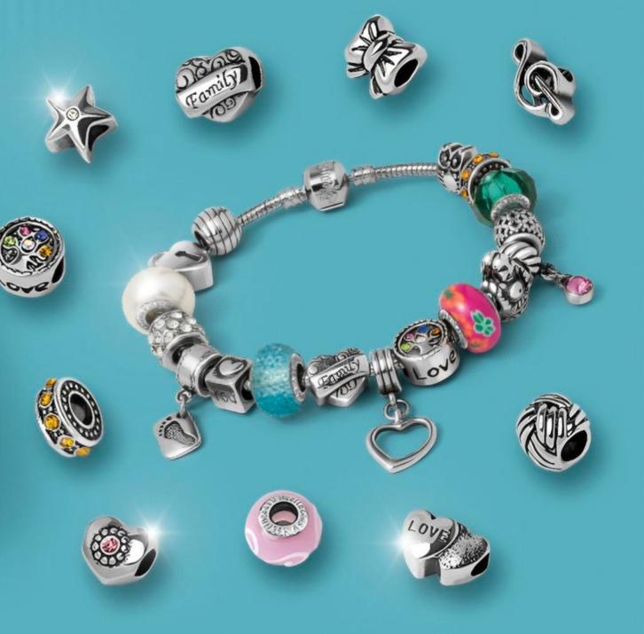 Heartbeads bedels en meer compatible met pandora, Sieraden, Tassen en Uiterlijk, Bedels, Nieuw, Overige merken, Zilver, 4 bedels of meer