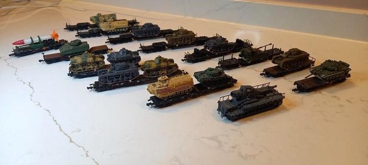 Legervoertuigen zelfbouw, Hobby en Vrije tijd, Modeltreinen | N-Spoor, Gebruikt, Wagon, Gelijkstroom, Overige merken, Ophalen of Verzenden