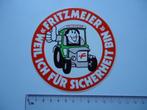 sticker FRITZMEIER traktor boer agri tractor trekker retro, Verzamelen, Stickers, Overige typen, Zo goed als nieuw, Verzenden