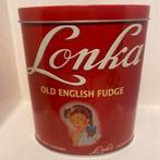 Ovaal Lonka blik Old English Fudge. Kleur: rood, Verzamelen, Blikken, Ophalen of Verzenden, Zo goed als nieuw, Overige, Overige merken