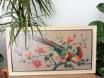 Leuk vintage retro geborduurd schilderij, Ophalen, Minder dan 50 cm, Schilderij, Minder dan 50 cm