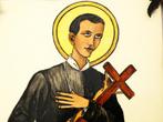 Handbeschilderde tegel Saint Gérard Majella / Sint Gerardus, Antiek en Kunst, Antiek | Religie, Ophalen of Verzenden