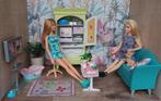 BA75 Barbie in de hobbykamer met 2 Barbies, Verzamelen, Poppen, Ophalen of Verzenden, Gebruikt, Overige typen