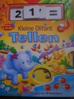 Boek Kleine olifant tellen (draaischijf/schuifje/12 kaarten), Ophalen of Verzenden, Zo goed als nieuw, Jongen of Meisje