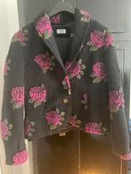 TENCE jasje maat 40 nieuw 80% wol zwart met viltbloemen, Kleding | Dames, Ophalen of Verzenden, Nieuw, Maat 38/40 (M), Zwart