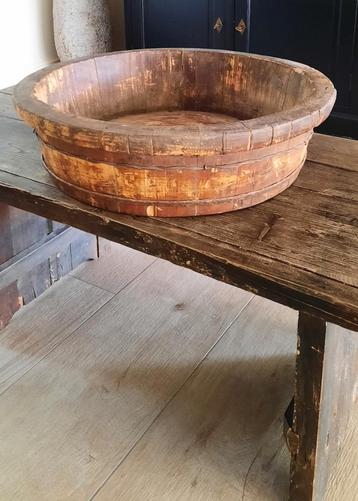 Grote Olijfbak - 58cm Houten Schaal beschikbaar voor biedingen