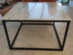 Salontafel echt marmer met metaal puntgaaf 75 x 75 x 48 cm, Ophalen, 50 tot 100 cm, Overige materialen, Vierkant
