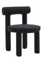 OHNO Furniture Toledo - Teddy Stoel - Zwart, Zwart, Stof, Nieuw, Ophalen of Verzenden