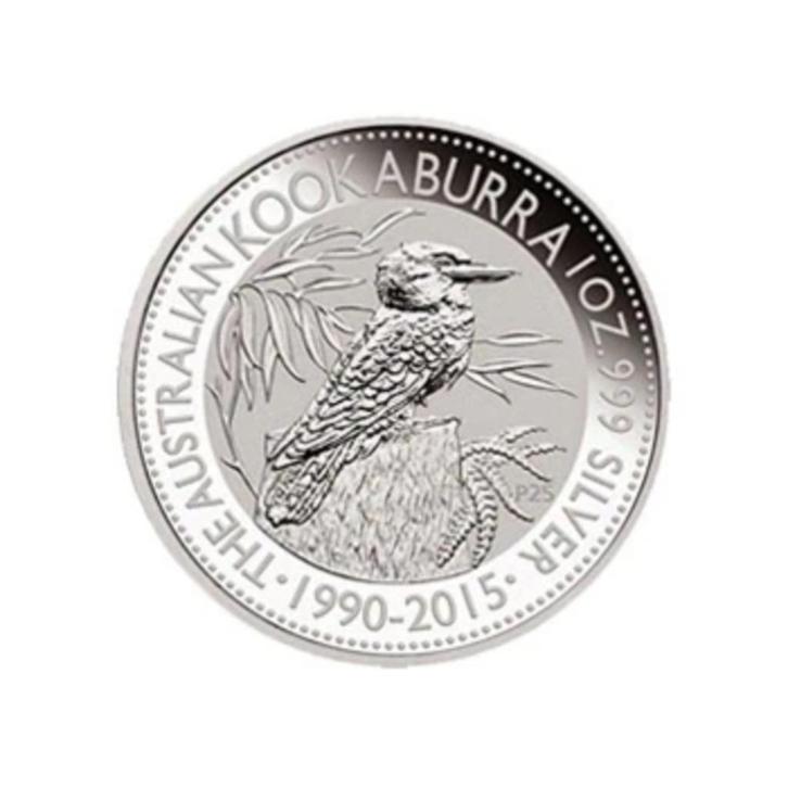 Jubileumeditie 2015 en 2020 Kookaburra 1990-2015 1oz, Postzegels en Munten, Munten | Oceanië, Losse munt, Ophalen of Verzenden