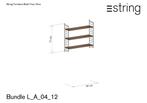 String Furniture wandplanken walnoot 75x80cm, Huis en Inrichting, Woonaccessoires | Wandplanken en Boekenplanken, Ophalen, Nieuw