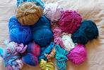 Pakket bollen wol, breien haken, lint, touw, Ophalen of Verzenden, Zo goed als nieuw, Breien, Wol of Garen