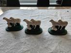 3 gipsen schaapjes kerststal beeldjes, Ophalen of Verzenden, Nieuw