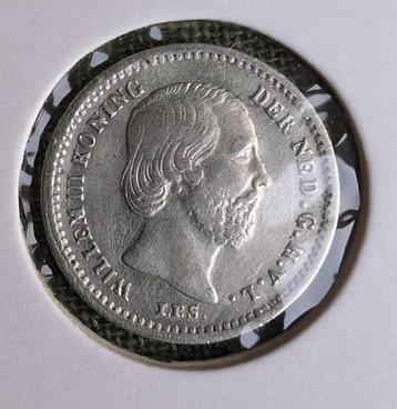 5 Cent Willem III Zilver – 1869 – Prachtig! beschikbaar voor biedingen