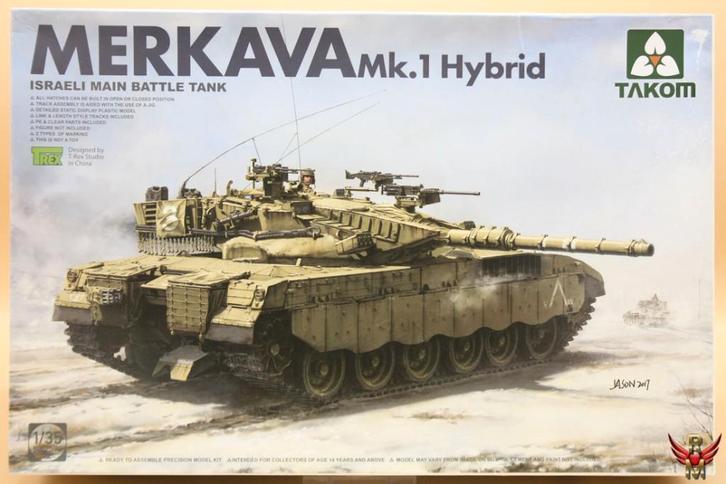 ROWASP | Takom 1/35 Merkava Mk 1 Hybrid, Hobby en Vrije tijd, Modelbouw | Auto's en Voertuigen, Nieuw, Tank, 1:32 tot 1:50, Overige merken