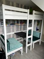 Hoogslaper treinzit stapelbed wit, Huis en Inrichting, Slaapkamer | Stapelbedden en Hoogslapers, Ophalen, Gebruikt, 90 cm, Overige typen