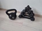 Halterset Tunturi met Kettlebell, Ophalen, Zo goed als nieuw, Benen, Halterset