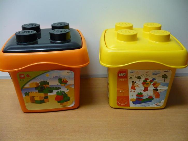 2 tonnen/ emmers met originele duplo bouw blokken/ stenen, Kinderen en Baby's, Speelgoed | Duplo en Lego, Gebruikt, Duplo, Complete set