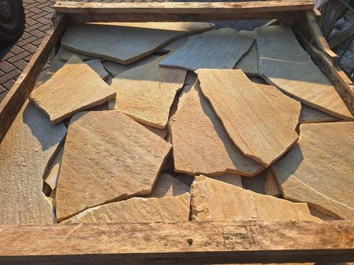 muurbekleding flagstones Yellow Kwartsiet 1-1,5 cm dik, Tuin en Terras, Grind, Keien en Split, Nieuw, Overige typen, Ophalen