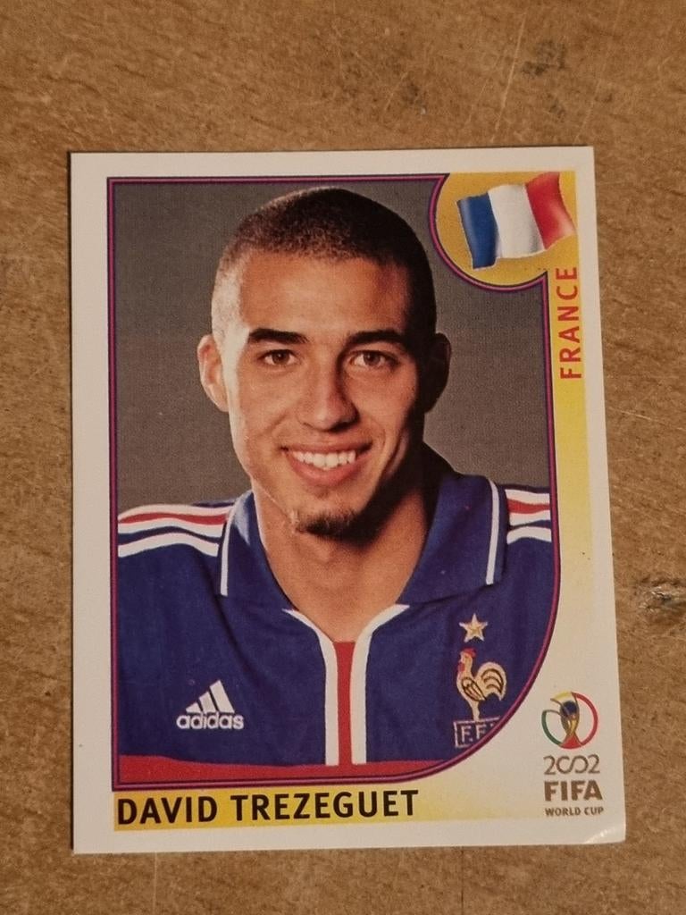 Panini WK 2002 David Trezeguet Frankrijk voetbalplaatje, Ophalen of Verzenden, Zo goed als nieuw, Sticker