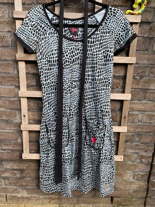 Tante Betsy Dress Annie Animal Black, maat S, Kleding | Dames, Jurken, Zo goed als nieuw, Maat 36 (S), Zwart, Boven de knie, Ophalen