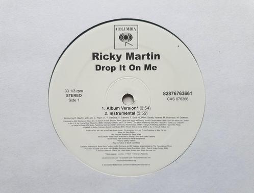 12" Maxi Ricky Martin - Drop It On Me (2005), Cd's en Dvd's, Vinyl Singles, Zo goed als nieuw, Maxi-single, Latin en Salsa, 12 inch