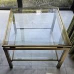 Glazen salon tafel, Huis en Inrichting, Minder dan 50 cm, Minder dan 50 cm, Ophalen of Verzenden, Zo goed als nieuw