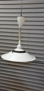 hanglamp wit retro van metaal, Huis en Inrichting, Lampen | Hanglampen, Ophalen of Verzenden