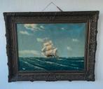 schilderij met boot maar dat zie je zelf ook. ., Antiek en Kunst, Kunst | Schilderijen | Klassiek, Ophalen