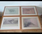 4 lithografieën van architect Frank Lloyd Wright., Ophalen of Verzenden