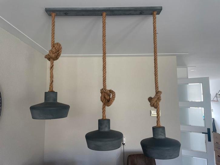 Mooie Hanglamp Eettafel, Huis en Inrichting, Lampen | Hanglampen, Zo goed als nieuw, 50 tot 75 cm, Metaal, Ophalen