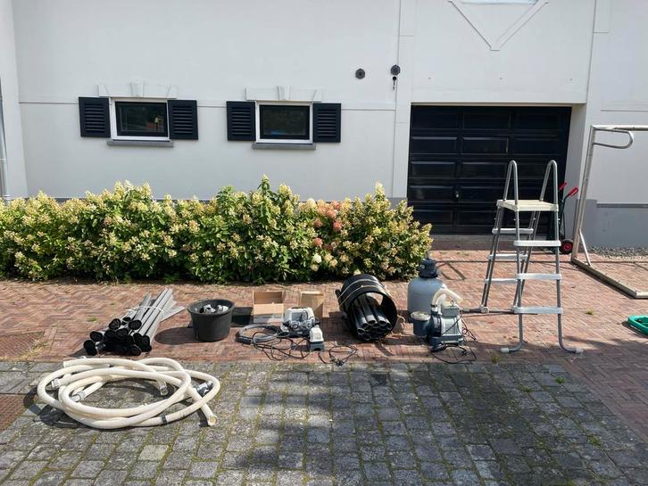 Zwembad accessoires incl. pomp en trap, Tuin en Terras, Zwembad-toebehoren, Gebruikt, Ophalen of Verzenden