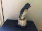 Pinguin Sculptuur uit natuursteen, beeldje handgesneden., Ophalen of Verzenden