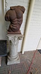 roestig zwaar borstbeeld tuinbeeld, Ophalen of Verzenden, Gebruikt, Metaal, Mensenbeeld