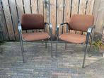 2 Vintage Buisframe Stoelen, Huis en Inrichting, Stoelen, Ophalen, Gebruikt, Twee, Bruin
