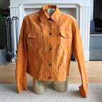 ORANJE Suede Gina Mariolano Jas (Maat 46) Tussenjas € 60,-, Gina Mariolano, Maat 46/48 (XL) of groter, Oranje, Ophalen of Verzenden