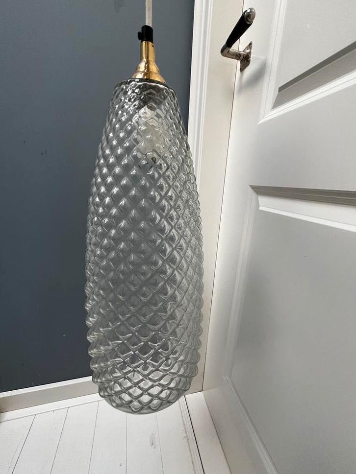 Retro Sissy Boy Hanglamp Bubbelglas, Huis en Inrichting, Lampen | Hanglampen, Gebruikt, Minder dan 50 cm, Glas, Ophalen
