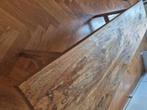 Houten bank, Huis en Inrichting, Banken | Bankstellen, Ophalen, Gebruikt, Minder dan 75 cm, Driepersoons