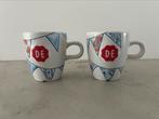 Douwe Egberts DE C1000 kopjes vlaggetjes vlaggen blauw wit, Huis en Inrichting, Ophalen of Verzenden, Zo goed als nieuw, Overige stijlen