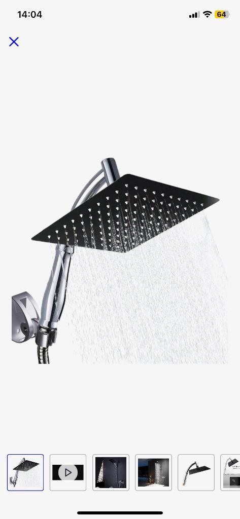 Regendouchekop deluxe xl wellness, Huis en Inrichting, Badkamer | Badtextiel en Accessoires, Nieuw, Overige typen, Zwart, Ophalen of Verzenden