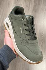 Skechers Uno suede sneakers donkergroen - Maat 40, Skechers, Nieuw, Ophalen of Verzenden, Sneakers of Gympen