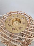 Messing waxinelichthouder brass vintage brocante sterren, Ophalen of Verzenden, Zo goed als nieuw, Overige materialen, Minder dan 25 cm