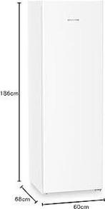 Koeler - 230 liter - 142 cm hoog - Wit