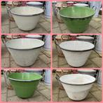 Grote originele Hongaarse emaille goulash pannen., Antiek en Kunst, Antiek | Emaille, Ophalen