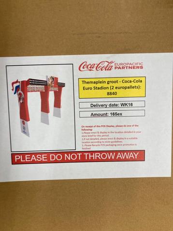 Themaplein coca cola groot euro station 8840 beschikbaar voor biedingen